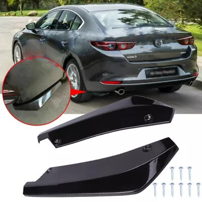 Rear Bumper Lip Fin Diffuser Splitter Spoiler Canard Pair For Mazda 3 6 MX-5 • $21.17