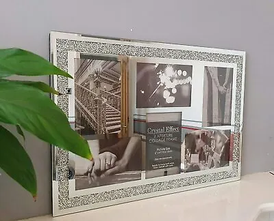 Crushed Crystal Diamante 6x4 Silver Collage 6 Picture Frame With 6 Aperture  • £28.99