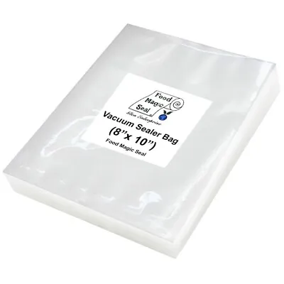$22.79 • Buy 100 Bags 8  X10  Food Magic Seal 4 Mil For Vacuum Sealer Food Storage Bags!!
