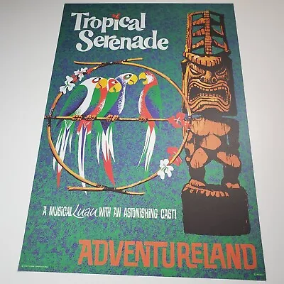 Tiki Room Tropical Serenade Poster Walt Disney World 12x18 Magic Kingdom • $100