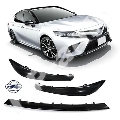 3Pcs For 2018-2020 Toyota Camry SE XSE Front Bumper Lower Grille Trim Molding • $38.47