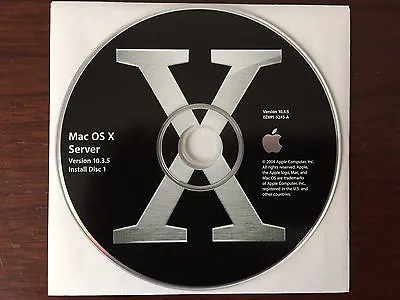Apple Mac OS X Server 10.3 With Unlimited Clients Key Original 4 CD Set W/Docs • $239
