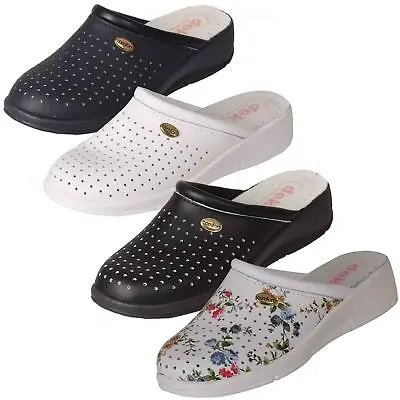 £13.99 • Buy Ladies Sandal Mule Slide Nurse Hospital Garden Heel Casual Clogs Comfort Shoes