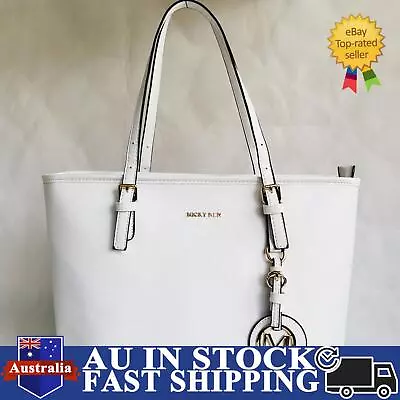 Large Capacity Women's PU Leather Tote Bag Fashion Handbag - Black/White/Red/Bro • $9.99