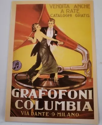 Grafofoni  Columbia Via Dante -9- Milano Retro Reproduction Post Card • $3.99