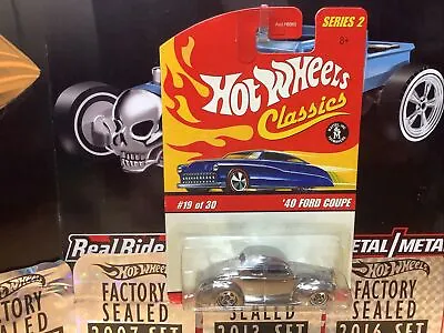 Hot Wheels 40 1940 Ford Coupe Classics #19 Of 30 Series 2 Silver Chrome LR R1 • $12.99