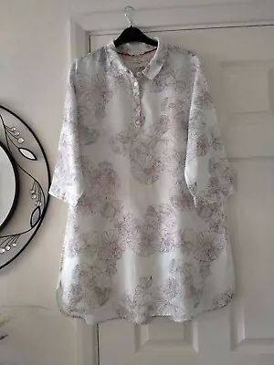 White Stuff Linen Holi-yah Tunic Dress Size 14 Great Cond • £4.99