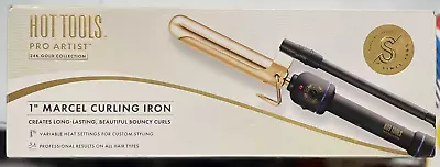 Hot Tools Pro Artist 24K Gold Marcel Iron 1  Inch Long Lasting Curls Waves • $21.99