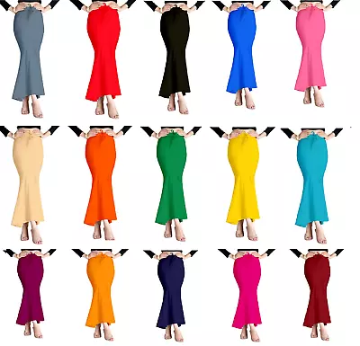 £15.05 • Buy Flare Saree Shape Wear Petticoat Women Cotton Blended Bottom Wear Long Skirts 