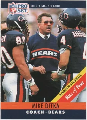 Mike Ditka 1990 PRO SET FOOTBALL Base #59 Bears • $1.49