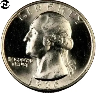 1936 Washington Quarter ~ Gem BU ~ 90% Silver ~ 1 Coin • $44.98
