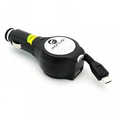 RETRACTABLE CAR DC SOCKET CHARGER POWER ADAPTER USB PORT For PHONES & TABLETS • $8.44