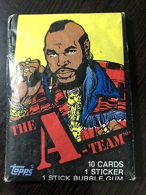 The A-team 1983 Topps Trading Cards Sealed Wax Pack Of 10 Card & Sticker • $8.49