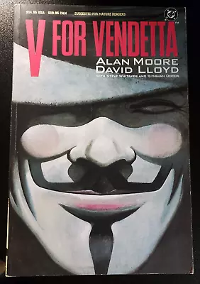 V For Vendetta Tpb Sc 1990 Dc Comics Alan Moore David Lloyd Classic • $8