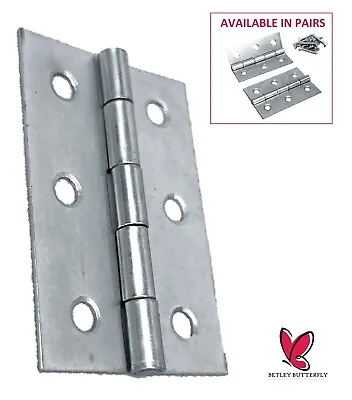 3  Door Butt Hinge (75mm) NICKLE PLATE Multiple Packs Internal Doors + SCREWS • £4.50