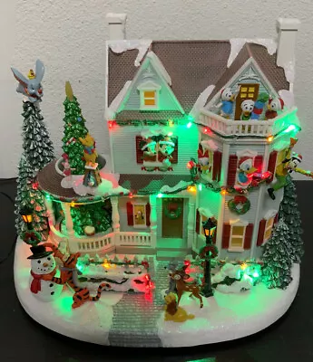 🧷 Christmas Decor Disney Animated Holiday House W Lights And Music 🆕 NO BOX👈 • $179.99