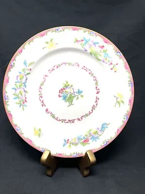 Vintage Mintons Alma Pattern Floral Pink Rim Porcelain 7.5” Salad Plate B925 • $11.99