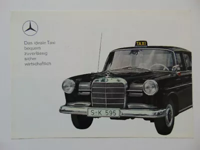 Original 1964 Mercedes Benz 190D Taxi Brochure - W110 Chassis German Version • $15