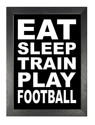 Football Quote 1 Inspiration Motivation Dedication Black & White Print Poster • £7.99