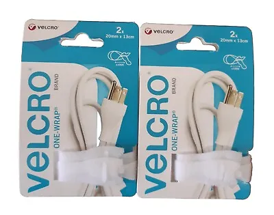 Velcro One Wrap Ties 20mm X 13cm White X 2 VEL-EC60803 (2 Packs) • £4.99