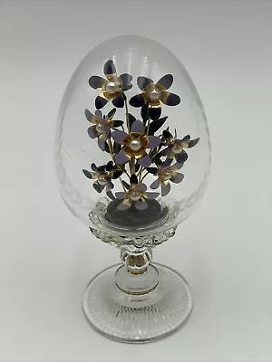 Franklin Mint House Of Faberge Crystal Egg Titled  The Violet Bouquet  • $29.80