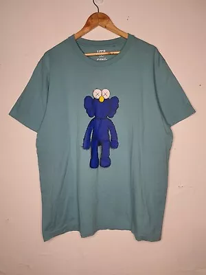 Kaws X Uniqlo Shirt Mens Size XL Turquoise Blue BFF 2018 • £28.18