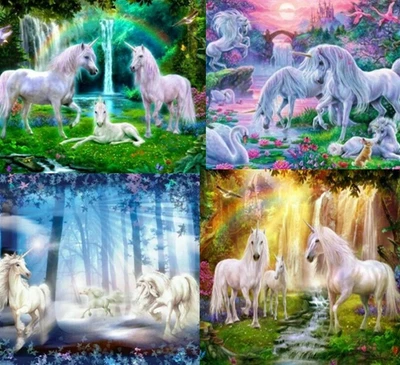 $11.95 • Buy 5D Diamond Painting Kits Full Round Drill Unicorn Art Craft Home Decor