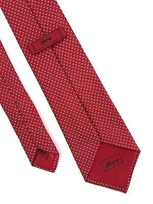 Brioni Tie 100% Silk.  Made In Italy. Authentic. Ideal Condition. Red • $75