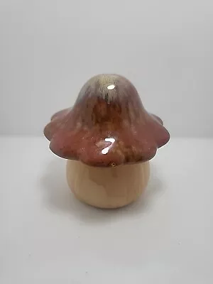 Ceramic Mushroom Figurine Drip Glaze Fairy Garden 4” • $6.99