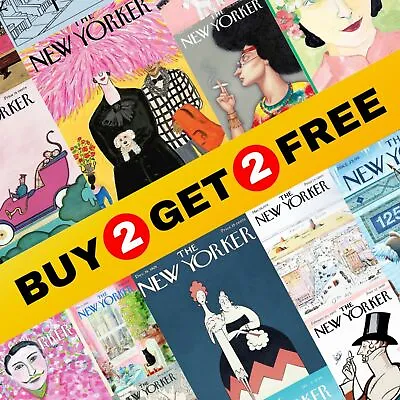 BUY 2 GET 2 FREE - The New Yorker Magazine Posters - Trendy Room Decor For Girls • £4.95