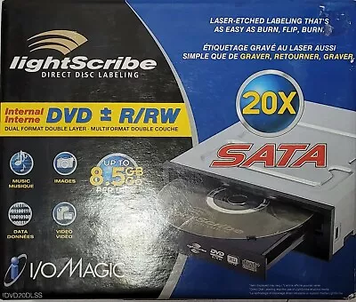 I/O Magic IDVD20DLSS LightScibe Direct Disc Labeling DVD +/- R/RW 20x Brand New • $24.95