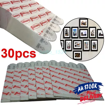 UP 30PCS AU SALE 3M Picture Hanging Strips Hooks MEDIUM LARGE For Damage Free • $16.38