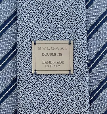 BVLGARI Double Tie Blue. Made In Italy. Exclusive.  Logo. • $90