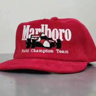 Deadstock Embroidered Marlboro Racing Corduroy Hat • $52.99