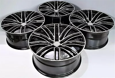 22  Wheels For Porsche Panamera 22x10 / 22x11 Black 5x130 Staggered Rims Set 4 • $1241