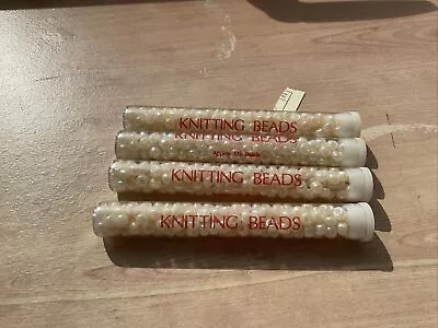 Machine Knitting Beads Cream 4 Tubes X 135 Approx • £5