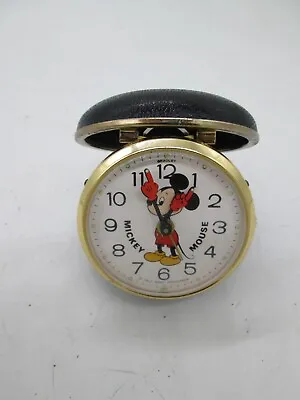 Vintage Mickey Mouse Travel Alarm Clock Walt Disney Productions By Bradley Japan • $49