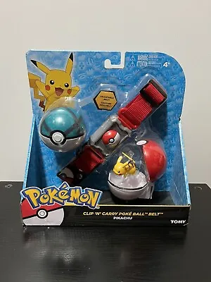 $22.49 • Buy Pokemon Clip N Carry Poke Ball Adjustable Belt Pikachu Water Type Dive Ball