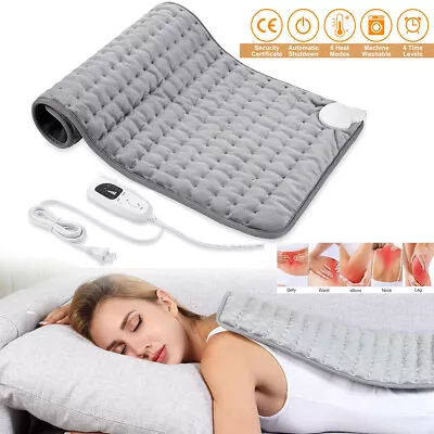 Electric Fast Heating Pad For Back Pain Cramps Relief Ultra Soft Moist Dry Heat • $20.99