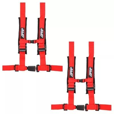 PRP 4.2 Red 4-Point Adjustable 2  Belt Harness Set With Automotive Style Latch • $199.98