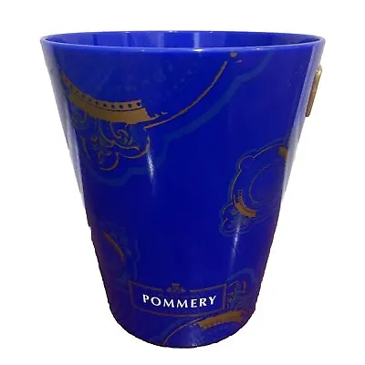 Vintage Pommery Champagne Cooler Wine Ice Bucket Acrylic Plastic Blue & Gold • £57