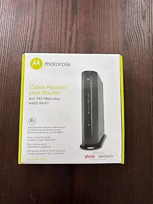 Motorola Cable Modem Plus Router 8x4 343 Mpbs Wi-Fi Works Xfinity/Spectrum Black • $48.99