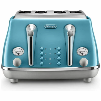 $178 • Buy NEW DeLonghi Icona Capitals Four Slice Toaster Lisbon Azure CTOC4003AZ