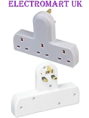 3 Way Gang Plug In Uk 13 Amp Mains Socket Adaptor Converter White • £6.90