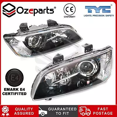Pair LH+RH Projector Head Light Black For Holden VE Commodore Series 1 '06~'10 • $269.50