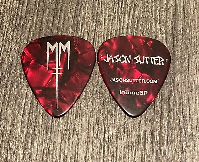 MARILYN MANSON - 2012 Cruel Tour Guitar Pick Jason Sutter Signature Marble Red • $11.99