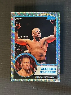 Georges St-Pierre 2018 Topps UFC Chrome 1983 Wave Refractor /99 GSP Card SSP • $35