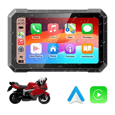 7  Motorcycle GPS Navigator Waterproof Navigation Wireless CarPlay Light Sensing • $211.59