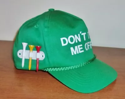 VTG Novelty  Don't Tee Me Off!   Golf Cap Hat With 3 Tees Holder - Kelly Green • $12.99