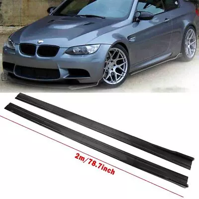 For BMW E90 E92 E93 325i 335i Carbon Fiber Side Skirts Rocker Panel Splitter Lip • $62.99